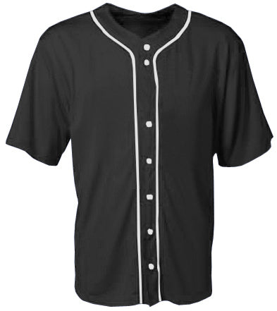 Full Button Stretch Mesh Baseball Jersey