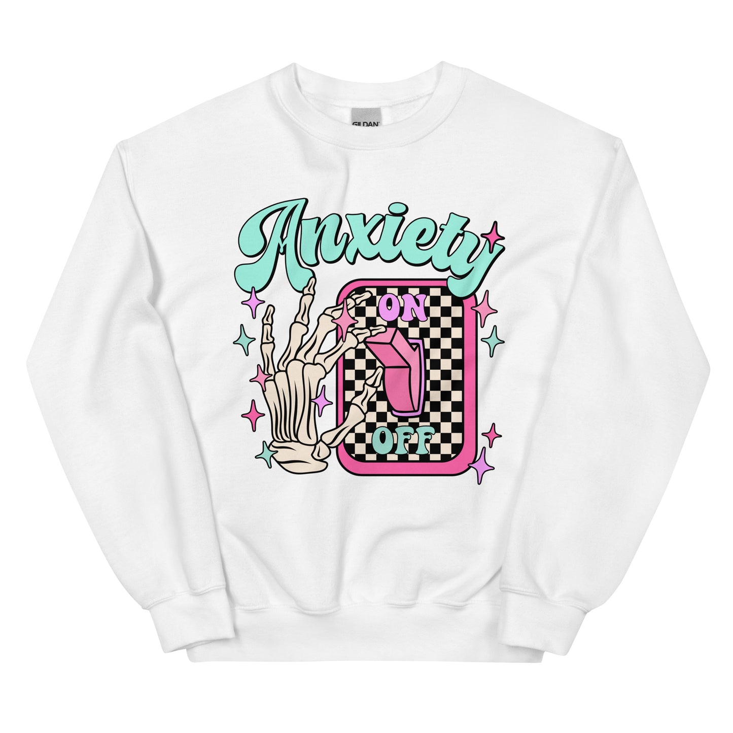 Anxiety-On Off Switch Crewneck Sweatshirt