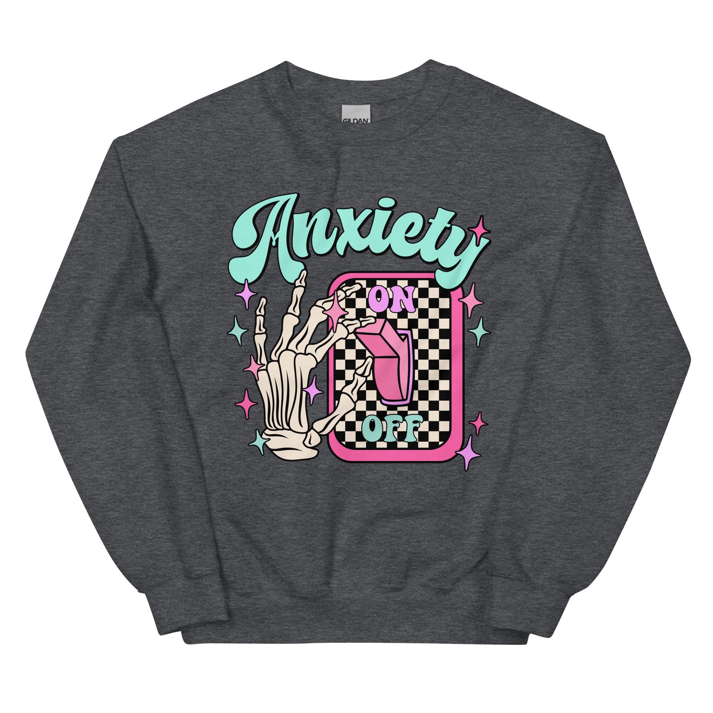 Anxiety-On Off Switch Crewneck Sweatshirt