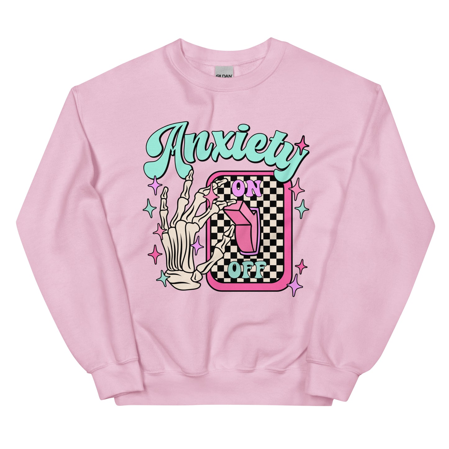 Anxiety-On Off Switch Crewneck Sweatshirt