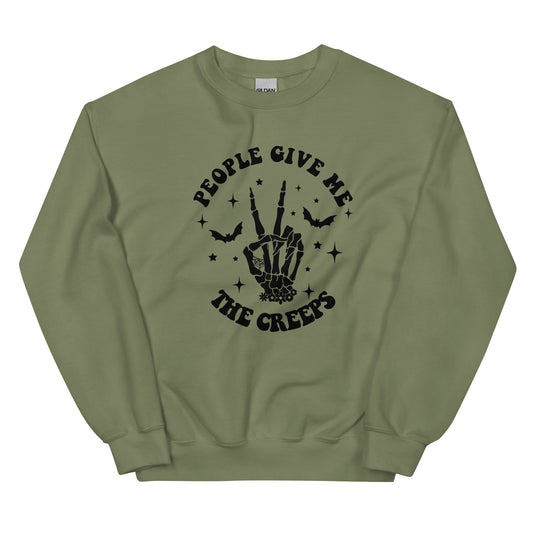 People Give Me the Creeps Crewneck Sweatshirt