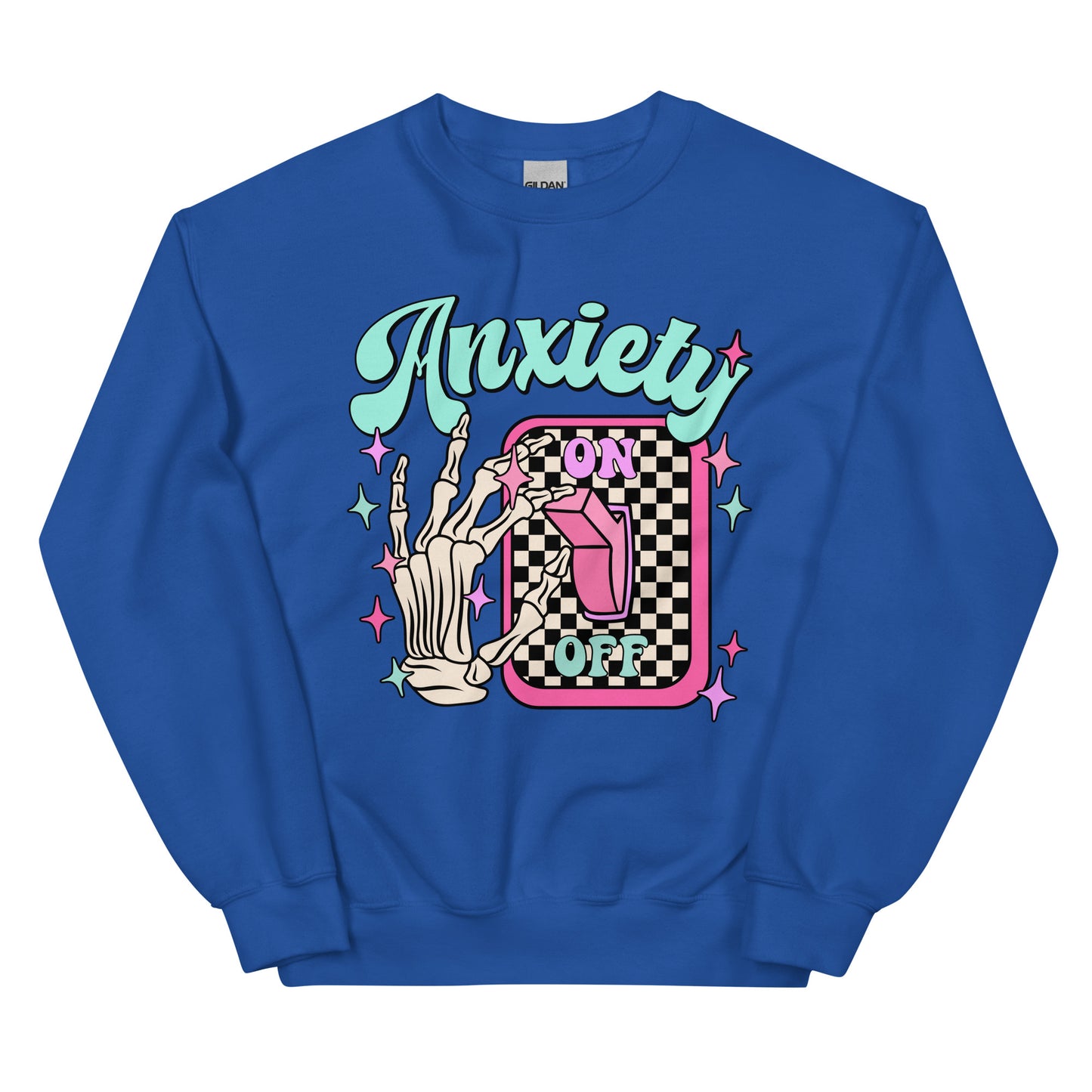 Anxiety-On Off Switch Crewneck Sweatshirt