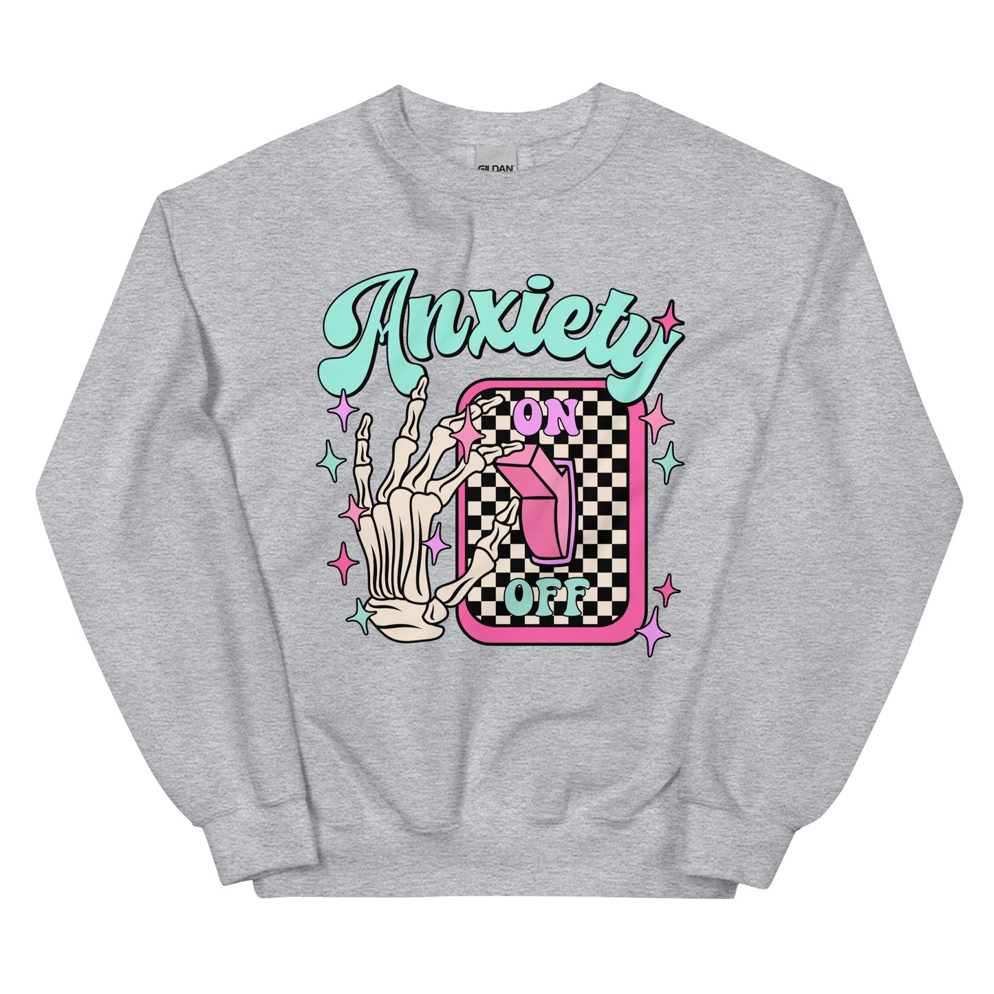 Anxiety-On Off Switch Crewneck Sweatshirt